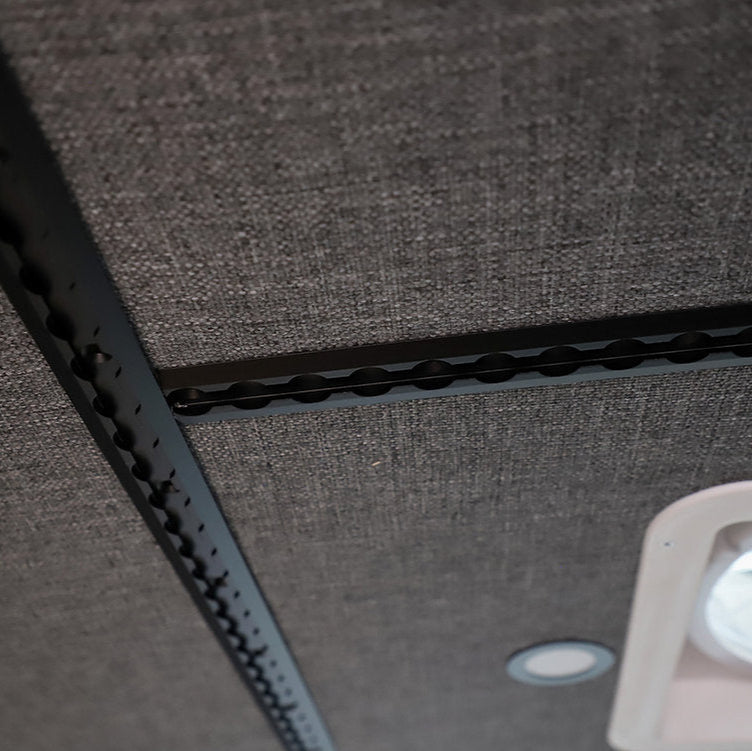 2 Pack of Low-Profile Recessed Venture L-Track - installed in roof of van