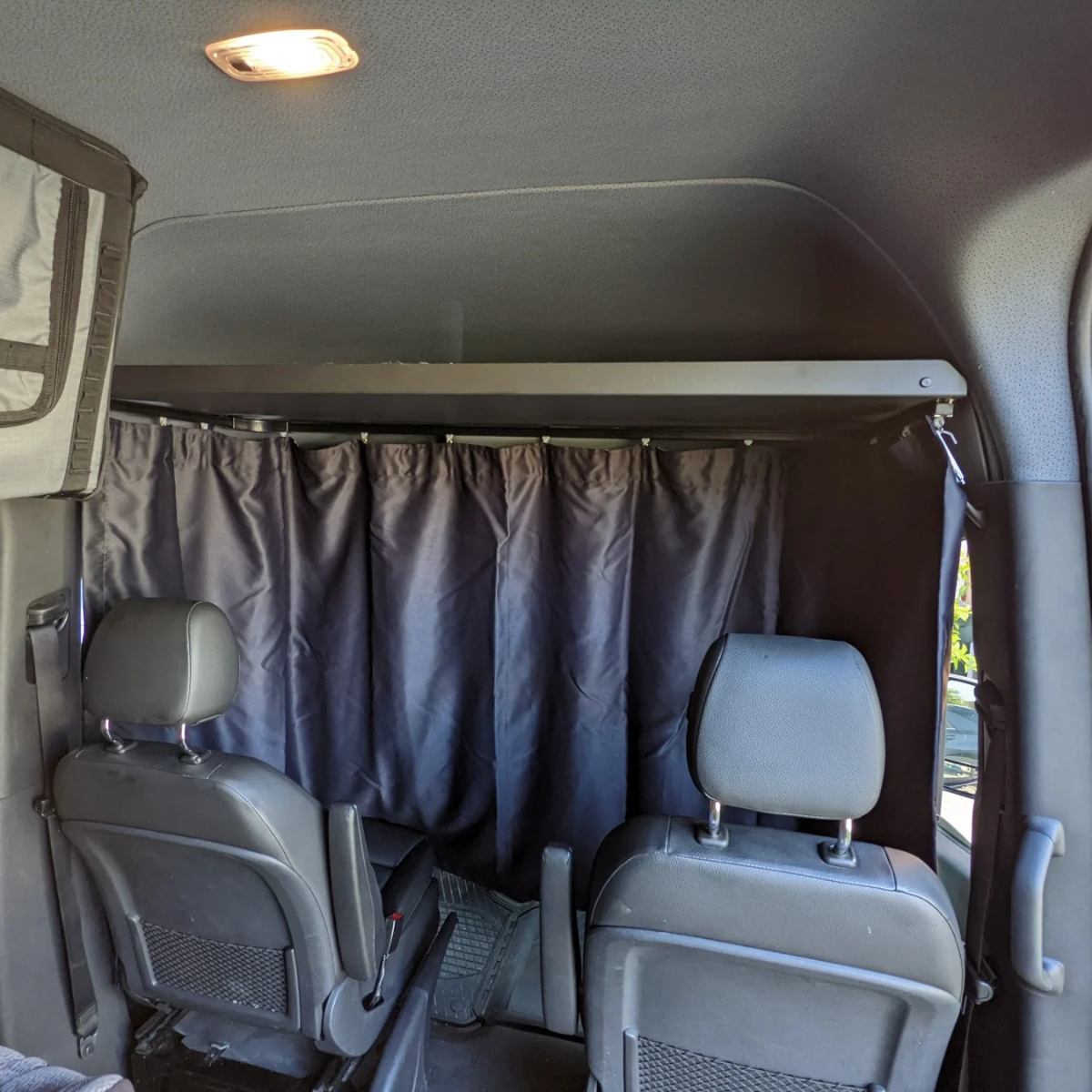 180 Black Out Curtain Installed