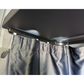 Close up of blackout curtain track