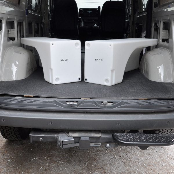 20 Gallon Water Tank for Sprinter Vans - drivers and passenger sides shown