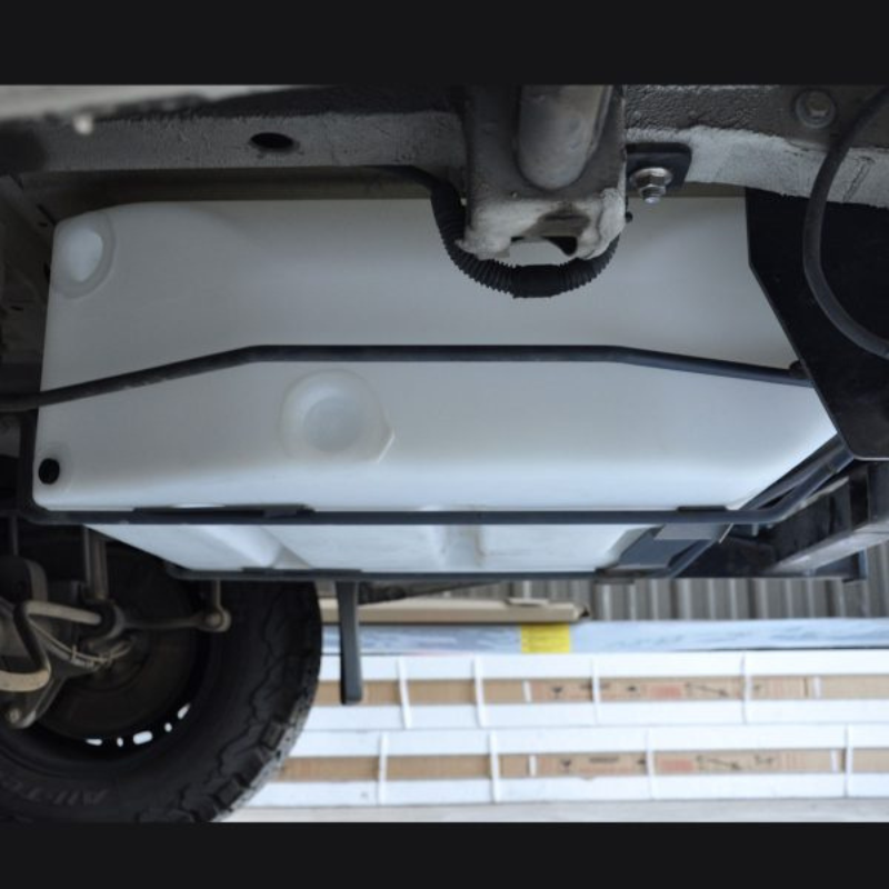 28 Gallon Water Tank (Spare Tire Mounted) for Sprinter Van - Installed Profile View