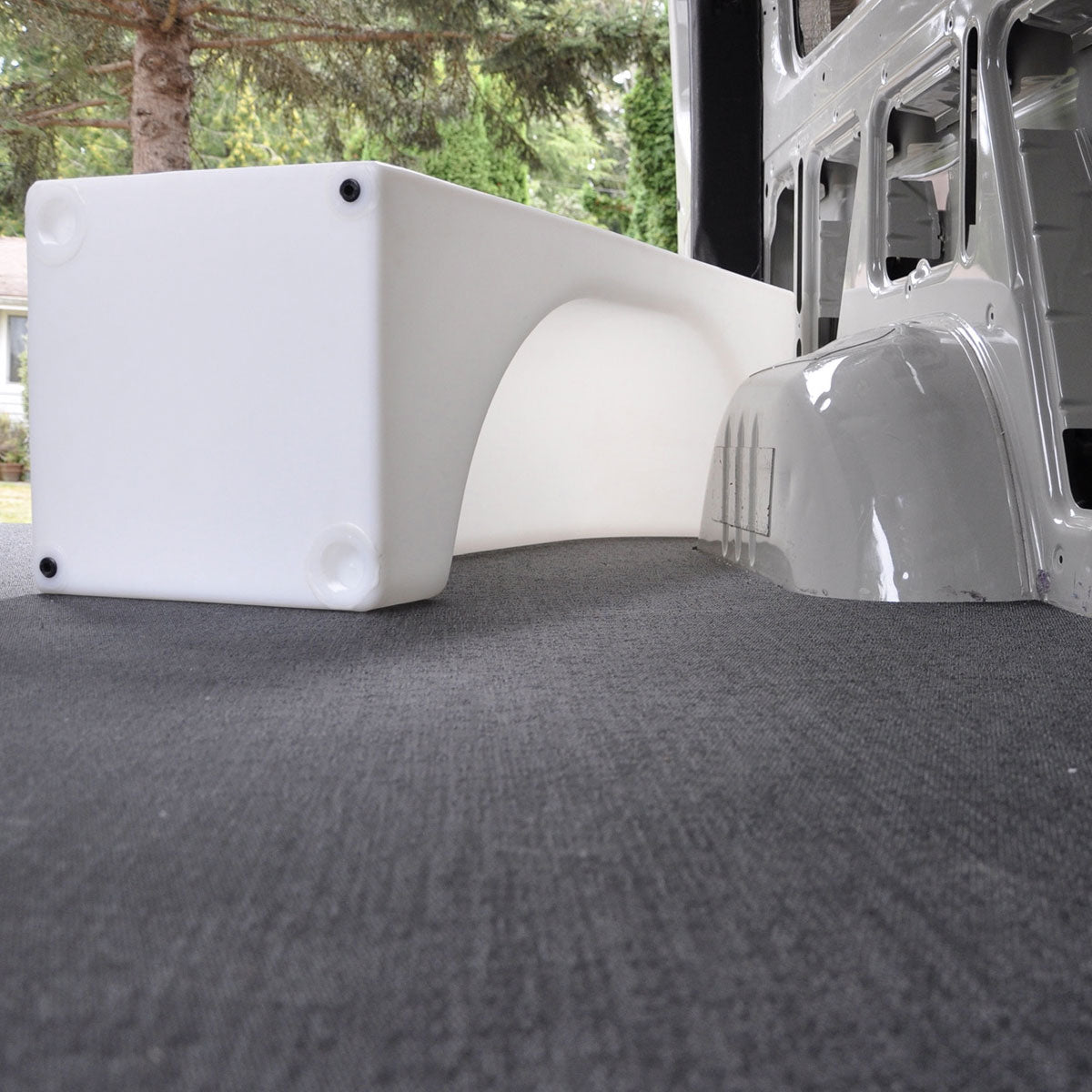 36 Gallon Water Tank for Sprinter Vans - next to the wheel well
