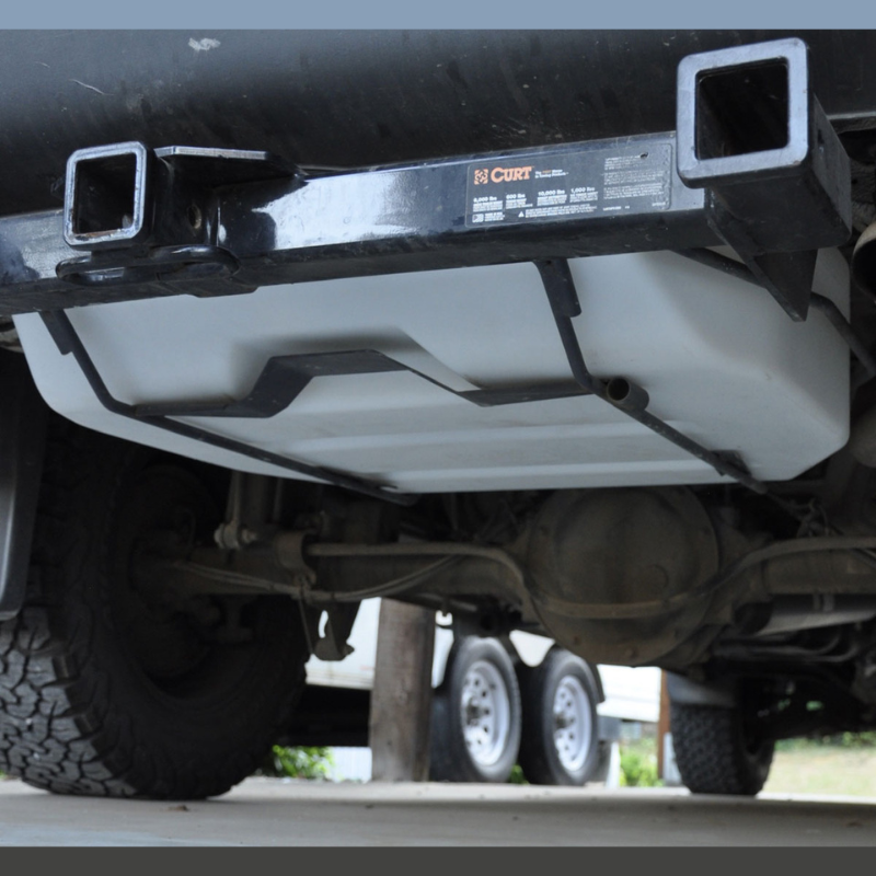 28 Gallon Water Tank (Spare Tire Mounted) for Sprinter Van - Installed Side View