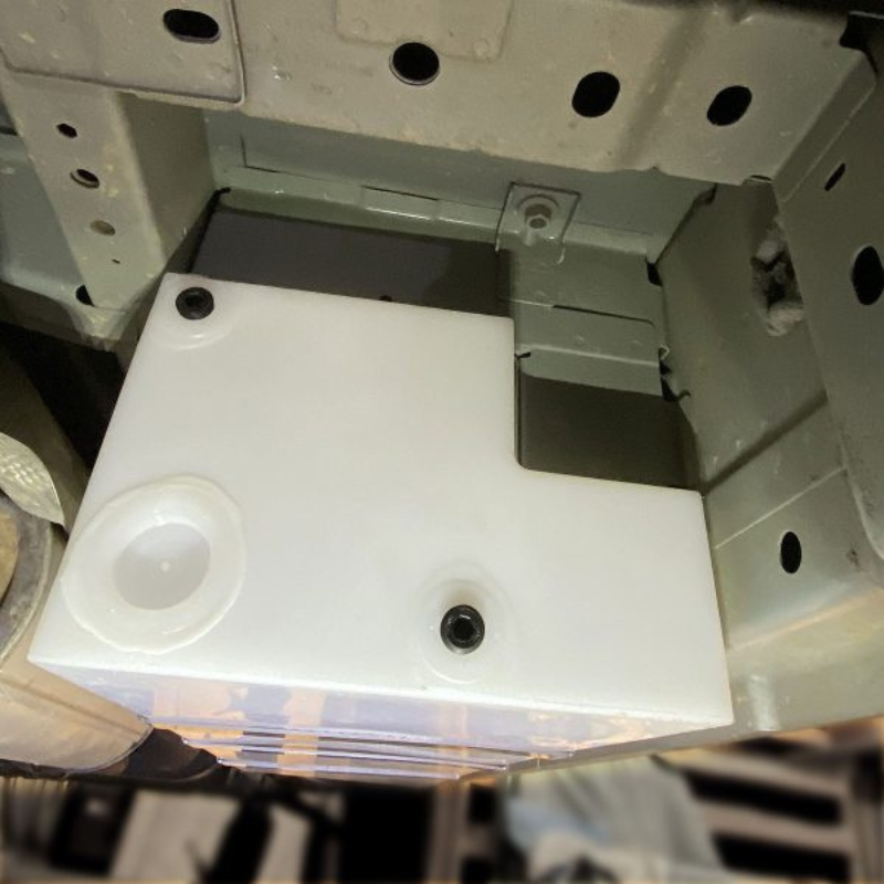 16 Gallon Water Tank (Undercarriage) for Transit Vans - installed view