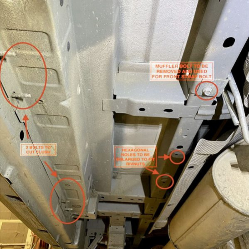 16 Gallon Water Tank (Undercarriage) for Transit Vans - installation instructional image