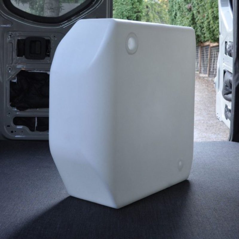 28 Gallon Water Tank (Spare Tire Mounted) for Sprinter Van - Profile View