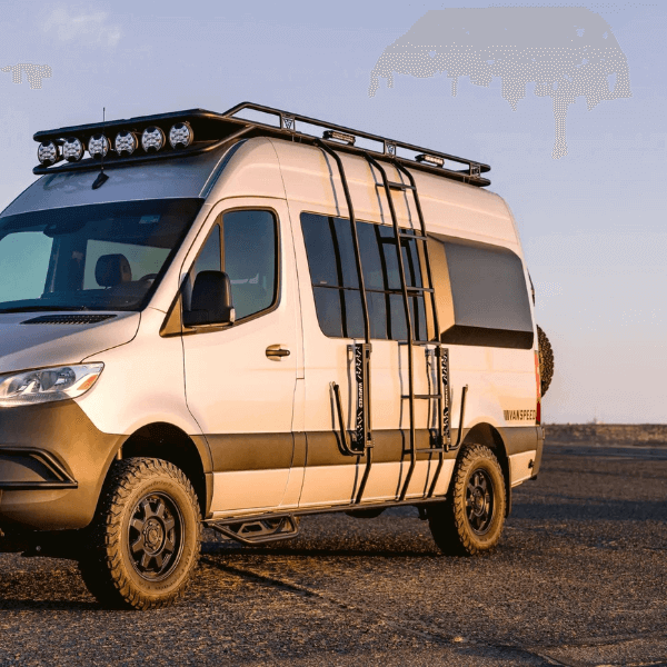 Capsule Set for Sprinter Vans - installed on drivers side with ladder
