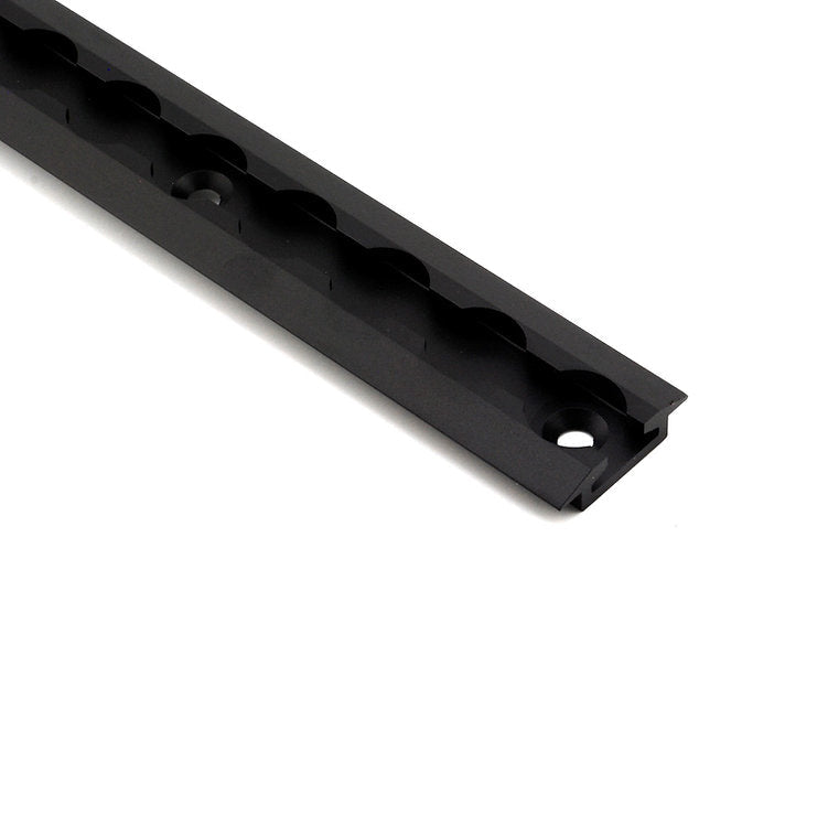 2 Pack of Low-Profile Recessed Venture L-Track - side view in black