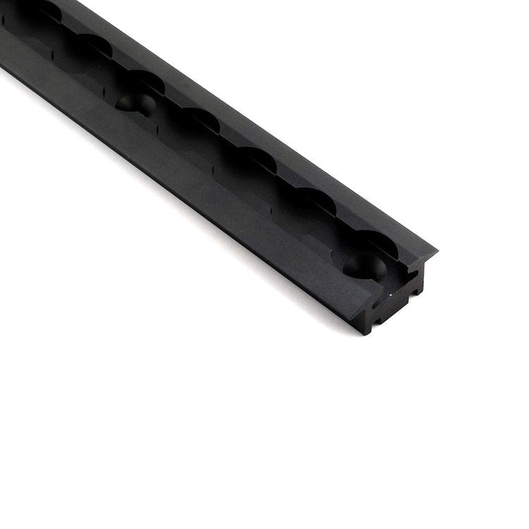 2 Pack of Recessed Deep Venture L-Track - side view in black 