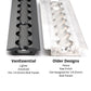 2 Pack of Low-Profile Recessed Venture L-Track - comparison chart