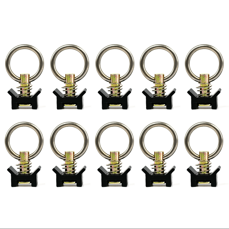 L-Track Single Stud with Stainless Steel Ring (10 Pack)