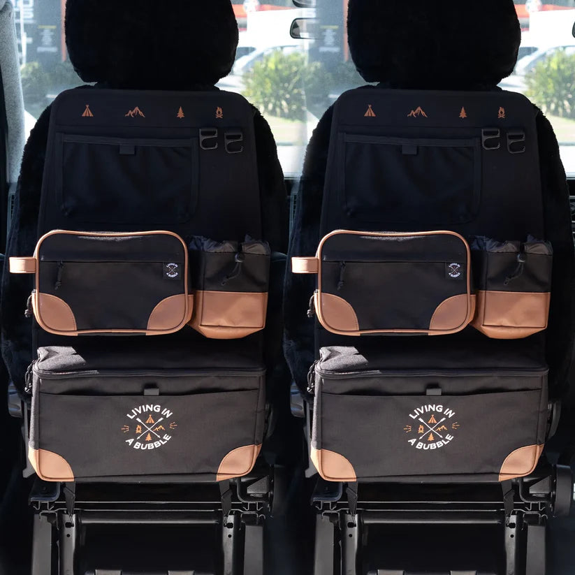 Seat Back Storage Pair In Black And Brown