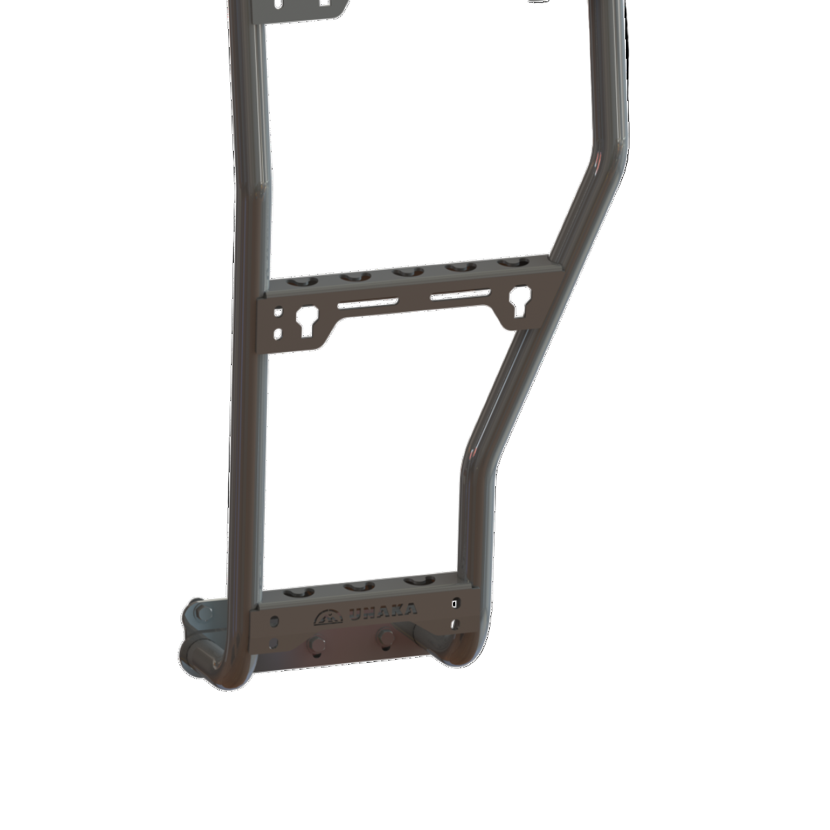 Bottom view of the Sprinter Side Mount Ladder with Wheel Wrap