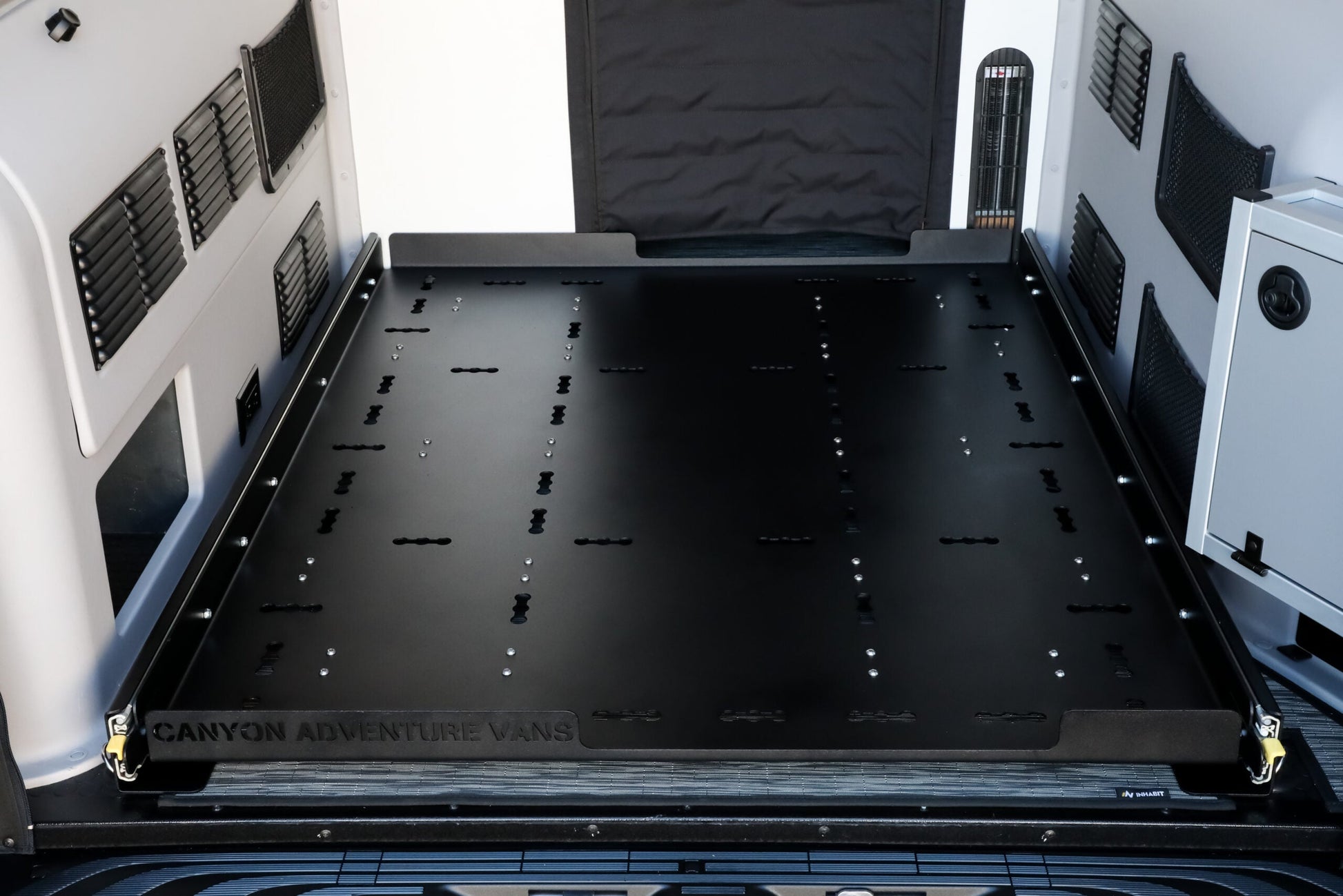 Black Cargo Slide Out By Canyon Adventure Vans