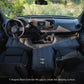 Interior of a van with the T-shaped base.