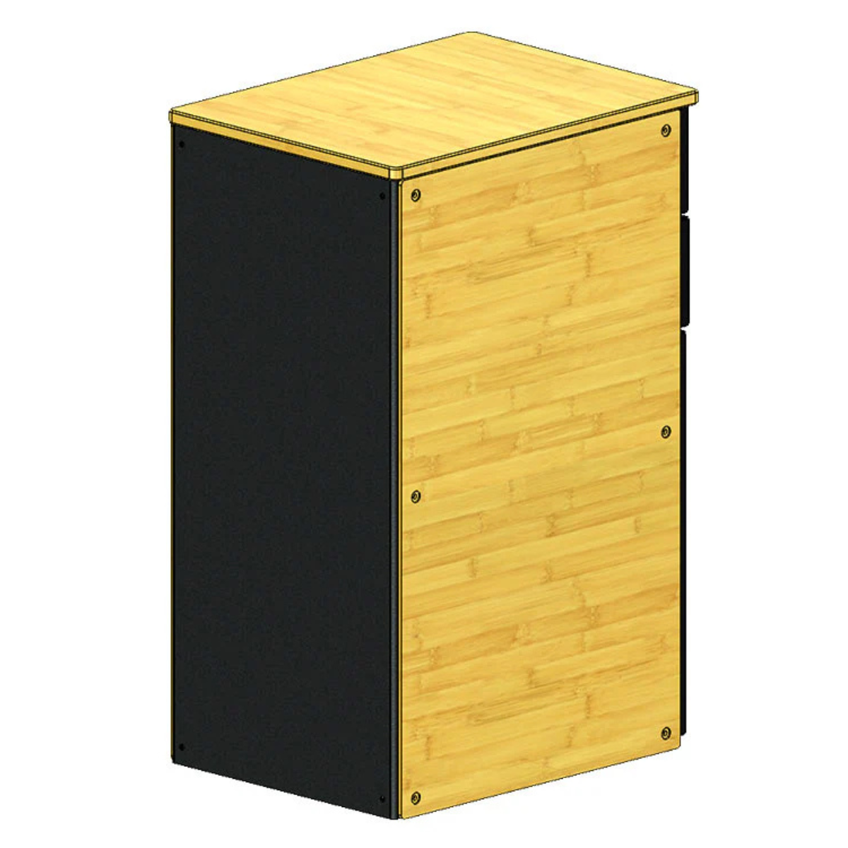 Back side view of Grub Drawer Cab for Vans