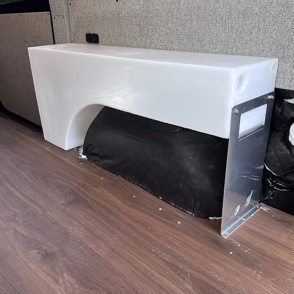 19 Gallon Water Tank for Sprinter and Transit Dually Vans - installed side view