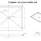 Tetravan In-Floor Shower Pan STAINLESS STEEL - Universal Fit!