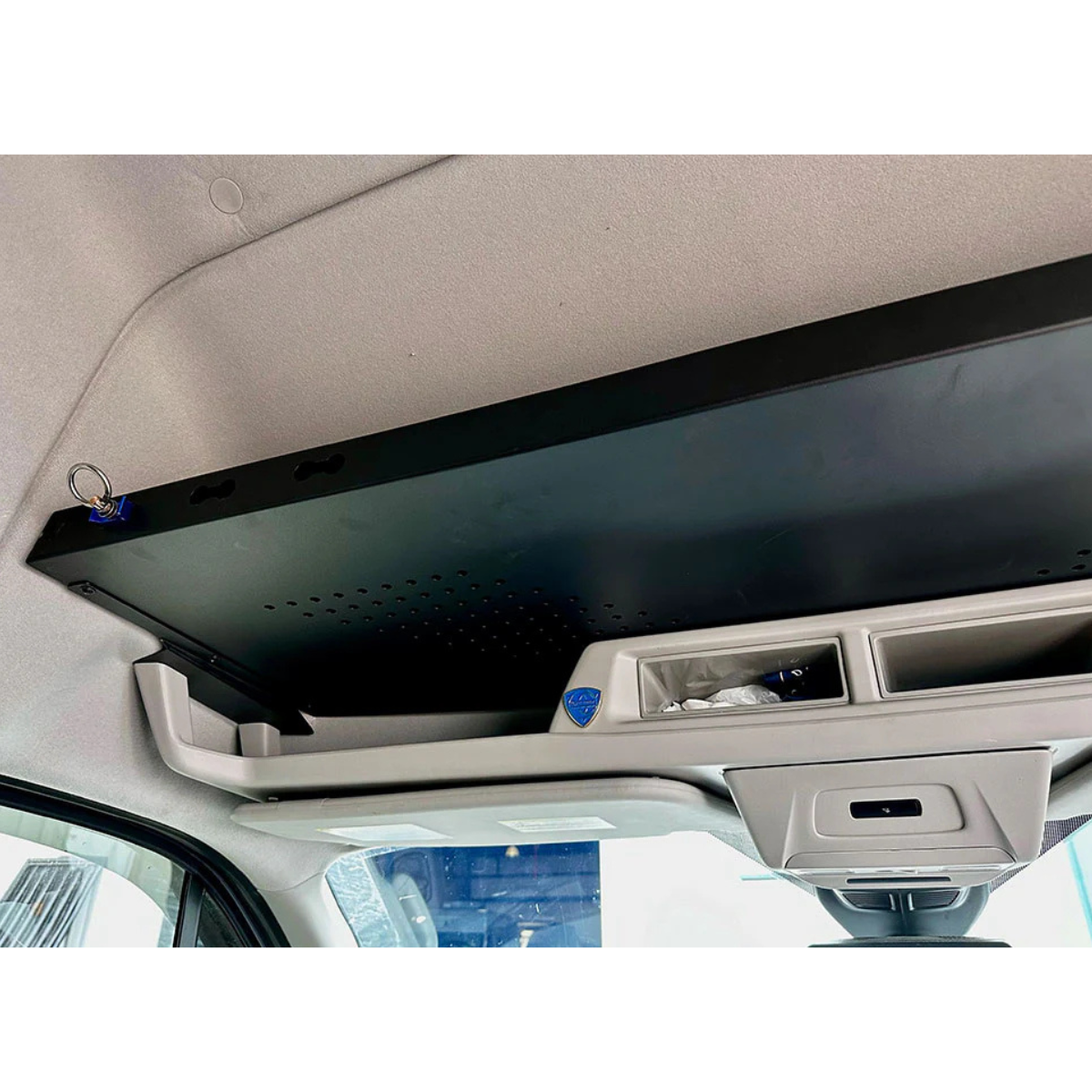 Installed Transit Headliner Shelf