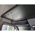 Bottom view of installed L-Track Headliner Shelf