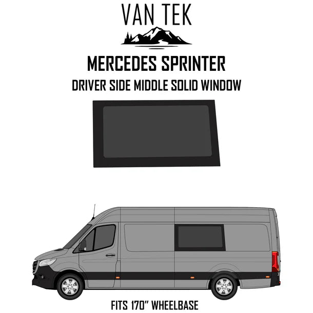 Mercedes Sprinter Driver Side Middle Solid Window