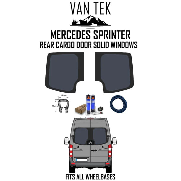 Mercedes Sprinter Rear Cargo Door Solid Windows