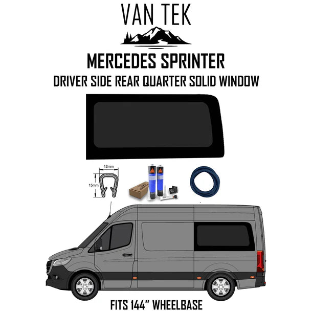 Mercedes Sprinter Driver Side Rear Quarter Solid Window