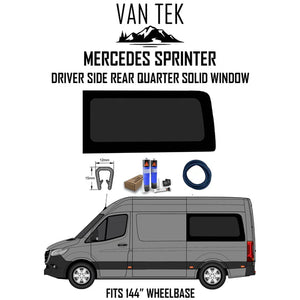 Mercedes Sprinter Driver Side Rear Quarter Solid Window