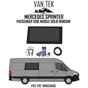 Mercedes Sprinter Passenger Side Middle Solid Window