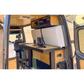 Sprinter 144 with installed Murphy Bed system with bamboo top and workspace set up