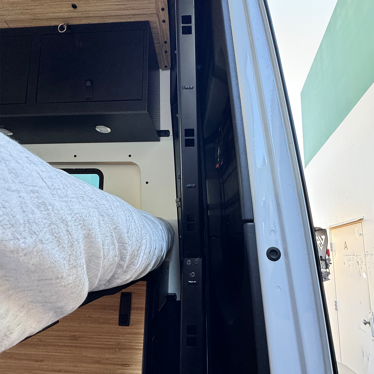 Voodoo Interior Ladder for Sprinter Vans - installed side view