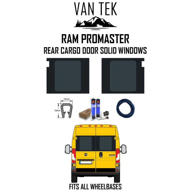 Ram Promaster Rear Cargo Door Solid WIndows