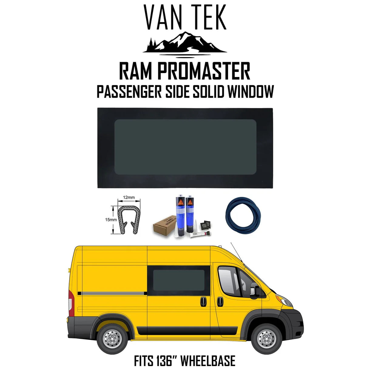 Ram Promaster Passenger Side Solid Window