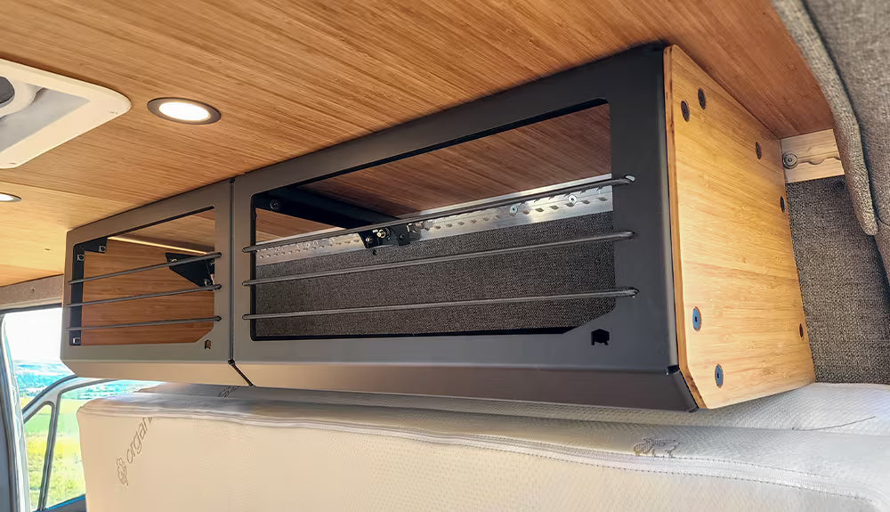 Open Stash Cabinets Installed 