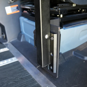 Installed seat base bracket wtih table