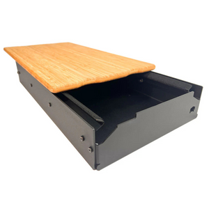 Universal Slider Console Table with drawer open