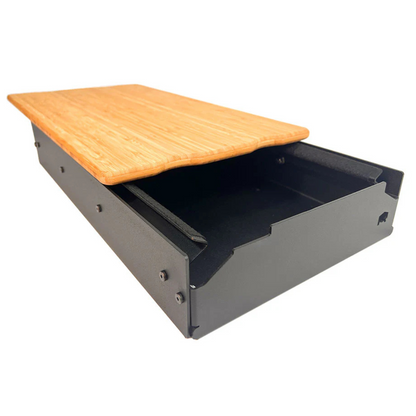 Universal Slider Console Table with drawer open