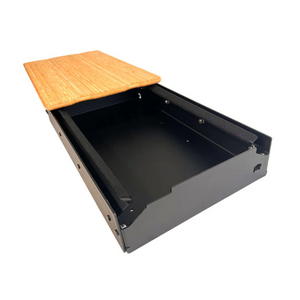 Universal Slider Console Table with drawer open