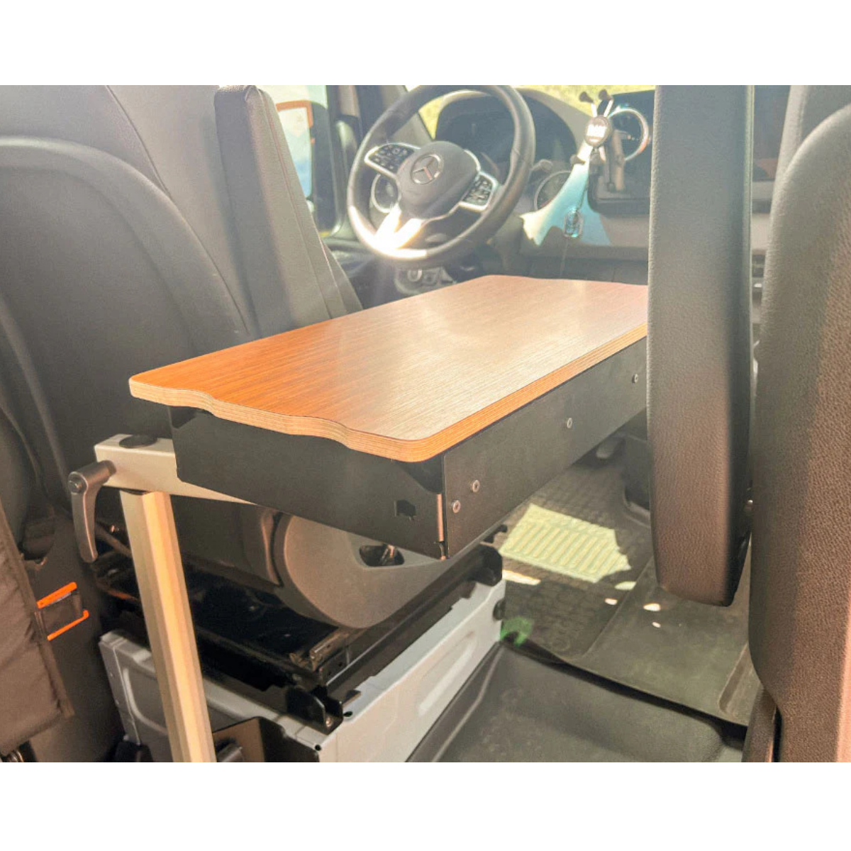 Slider Console Table - Universal Fit & Compatible with Most Vans - installed 