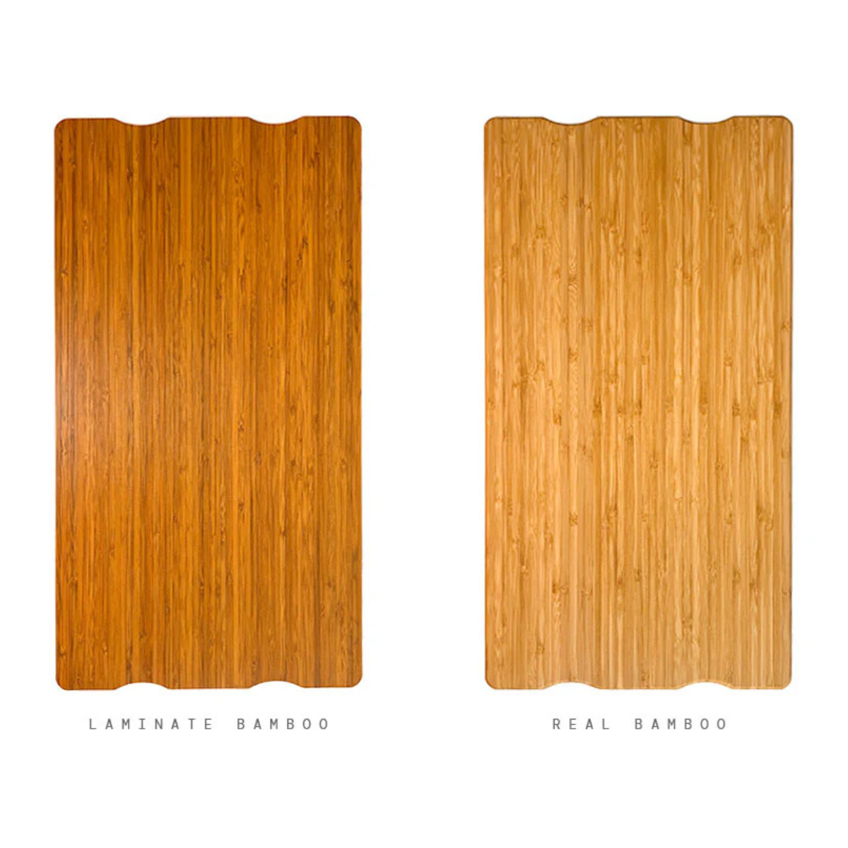 Laminate Bamboo and Real Bamboo console table top options
