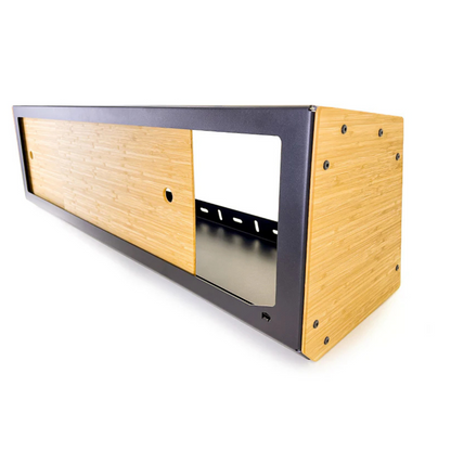 Stash Cab 48" Slider with Bamboo Door Open