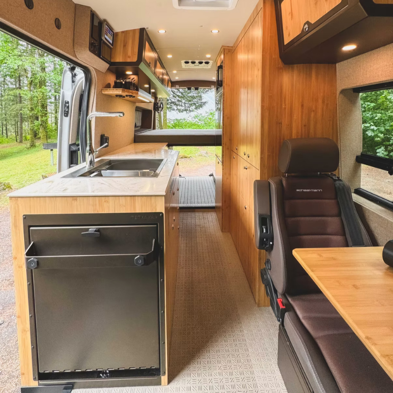 Tetravan Folding Shower 2.1 with Magnetic Curtain - Universal Fit!