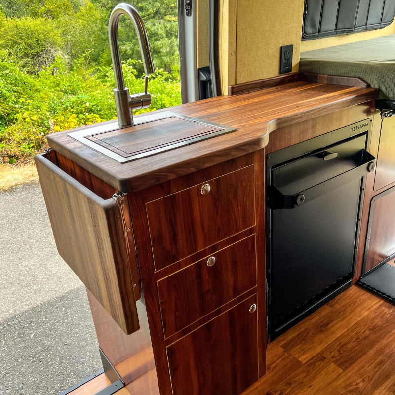 Tetravan Folding Shower 2.1 with Magnetic Curtain - Universal Fit!