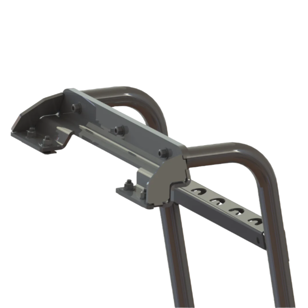 Top bracket view of Sprinter Side Mount Ladder