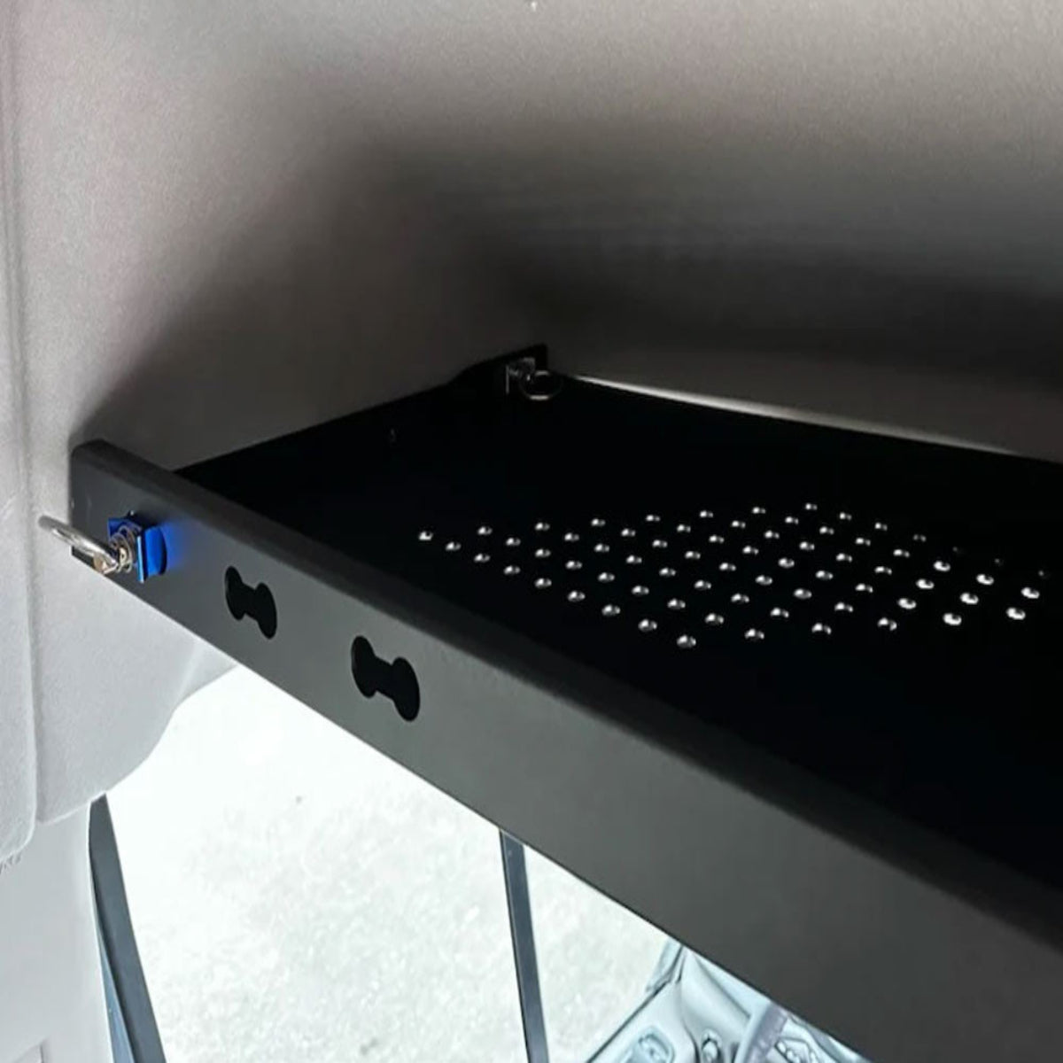 Installed Transit Headliner Shelf