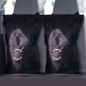 Seat Back Storage Bag with Wet & Dry Separation Pair In Black
