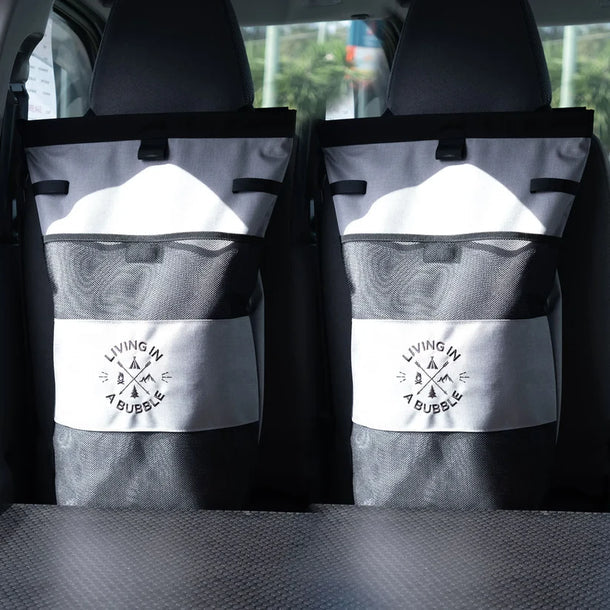 Seat Back Storage Bag with Wet & Dry Separation Pair In Grey