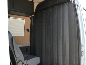 Insulated Privacy Curtain for Headliner Shelf for Sprinter Vans